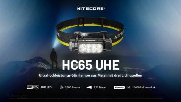 NITECORE HC65 UHE 2000 LUMEN 3 LICHTQUELLEN SCHWARZ